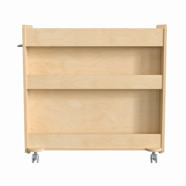 Bright Beginnings Commercial Wooden Mobile Cart With 5 Shelves And 4